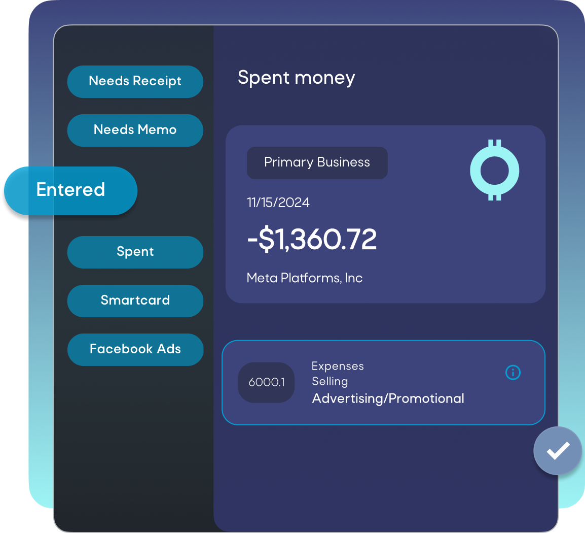 The looch app showing penny-perfect accounting reports
