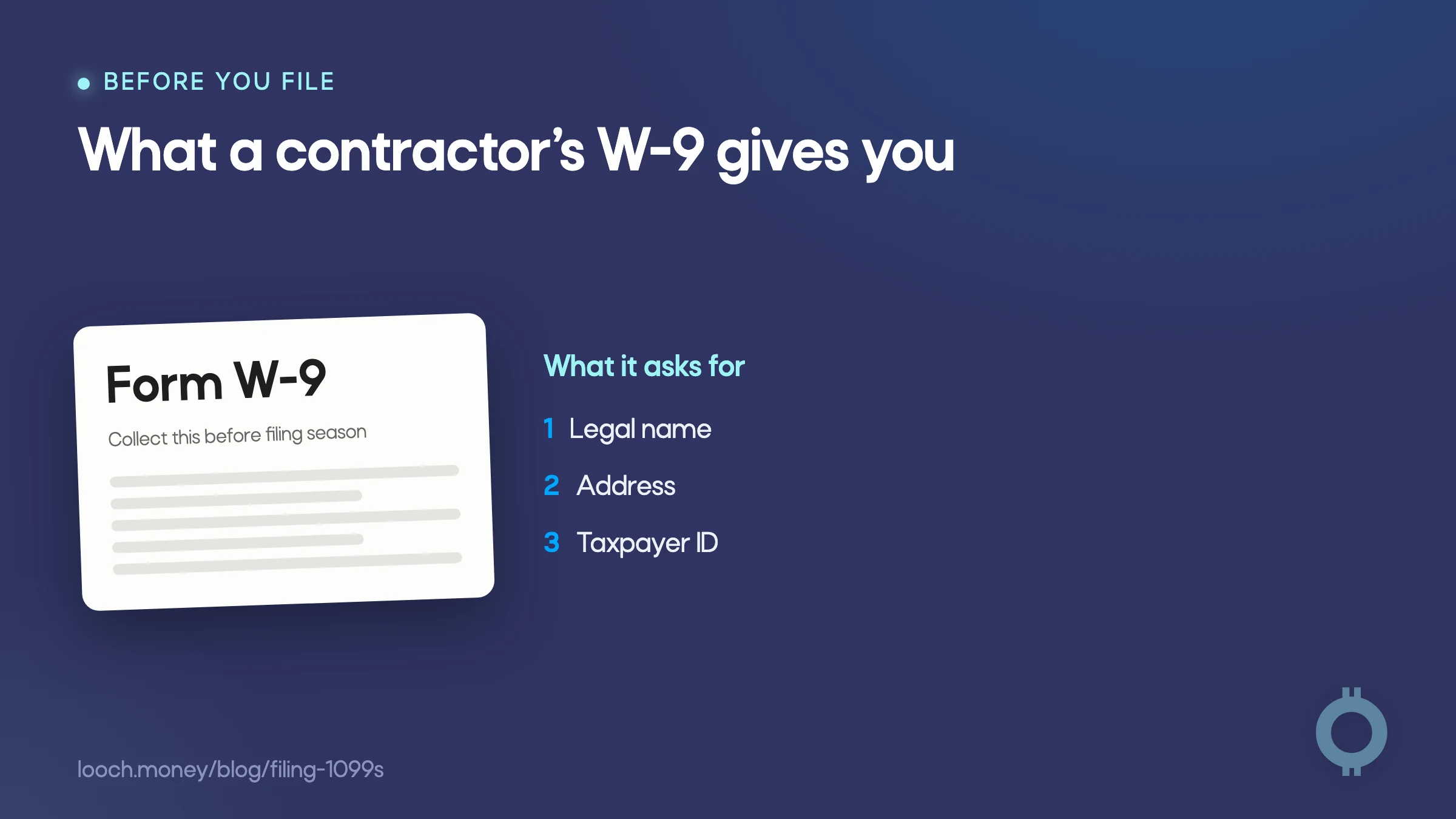 How to file 1099s starts with the details on a contractor’s W-9.